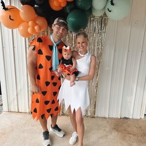 Flintstones Family Costume Set - Orange and White